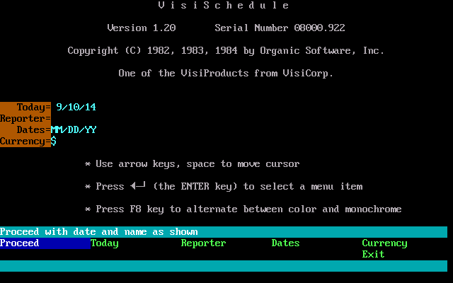 VisiSchedule 1.2 - Main